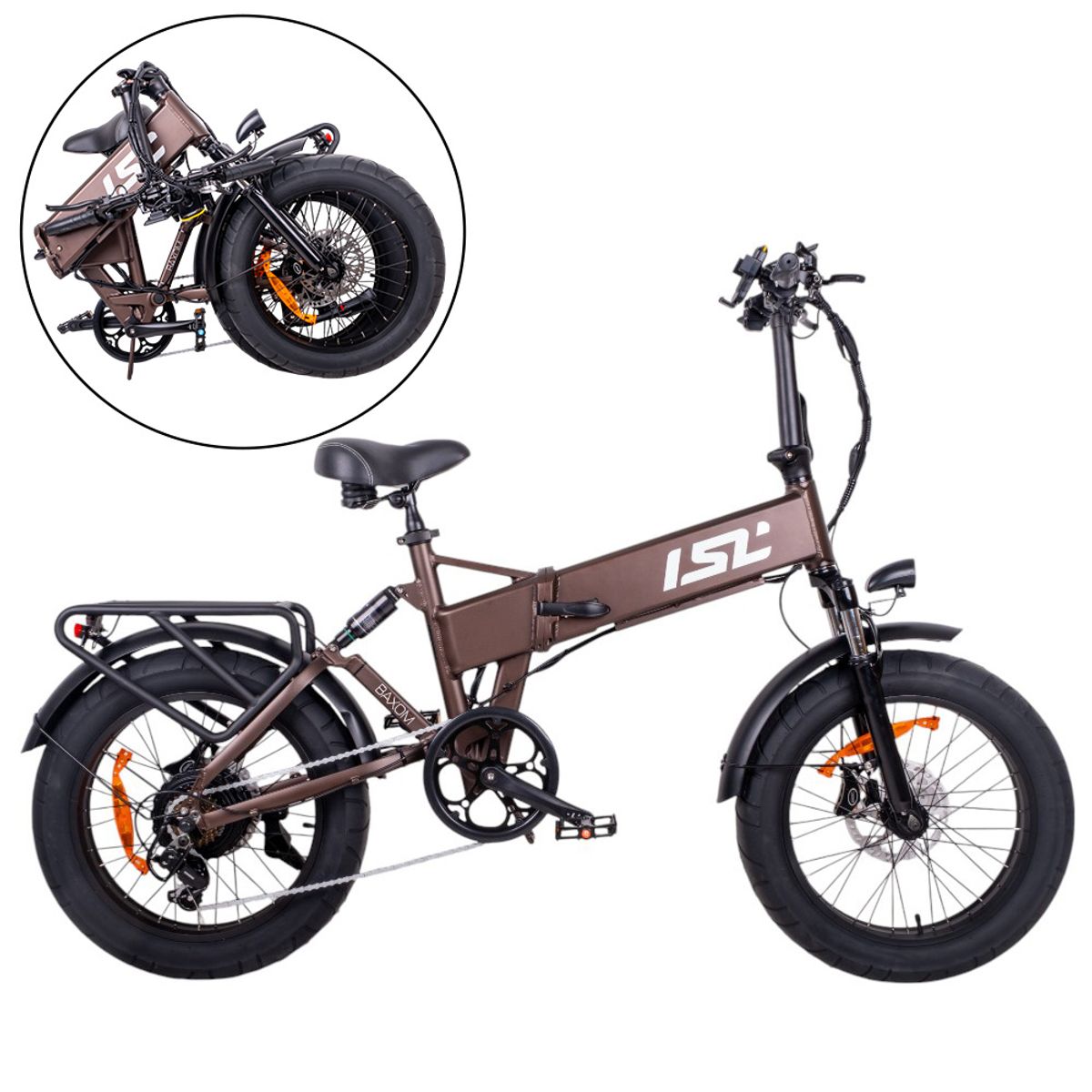 Sammenleggbar elsykkel fatbike inSPORTline ISL Baxom Lite 720Wh – 20