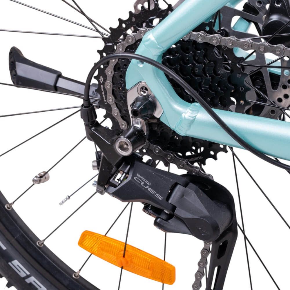 Dame Mountain E-Bike inSPORTline Asuki 630 Wh Aqua blue