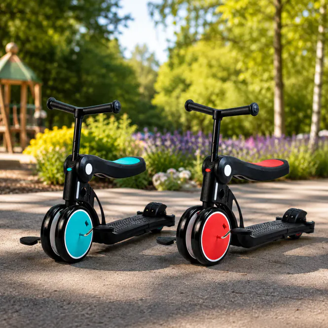 Hovedbilde Trehjulssykkel 5-i-1 Ride and Roll - blå/rød