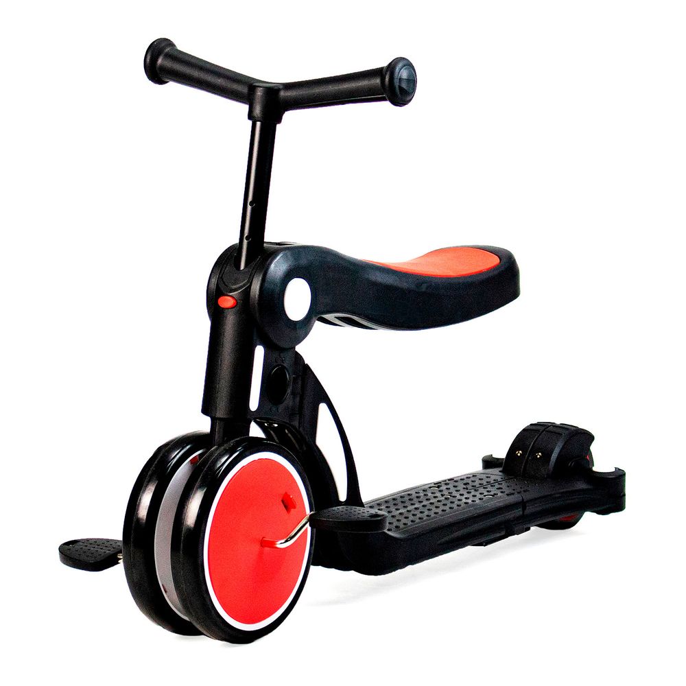 Trehjulssykkel 5-i-1 Ride and Roll - blå/rød